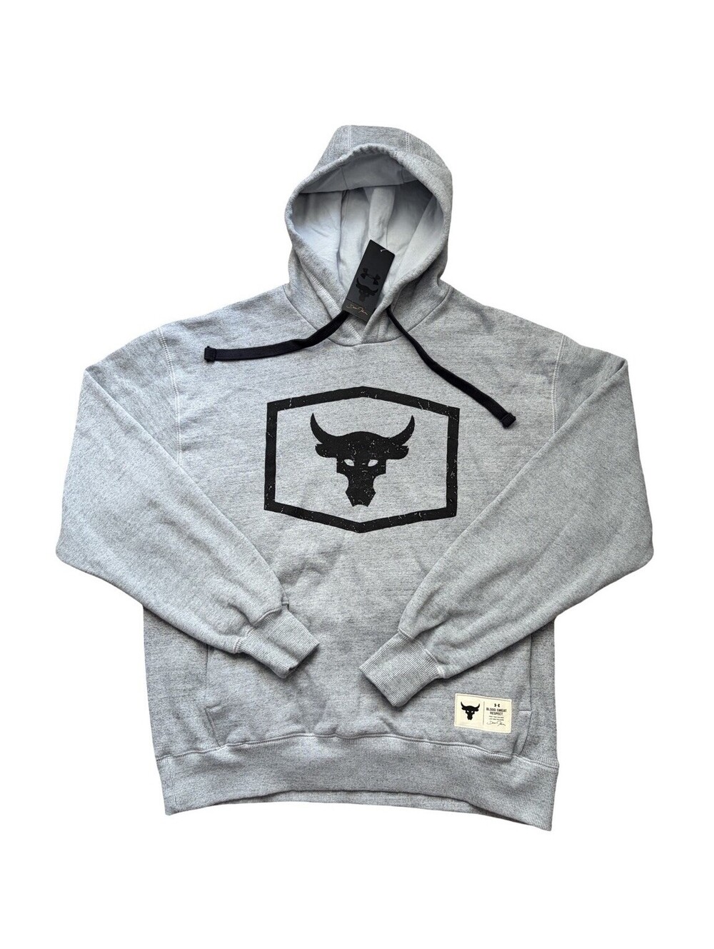 Under Armour UA Project Rock Hoodie Sweater Gray #1346067-001 Men's Size Large